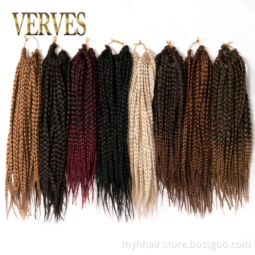10 Pcs Short 14 Inch Box Braids Hair ombre Crochet Hair Extensions 22 roots/pack brown blond,black color synthetic Hair Afro